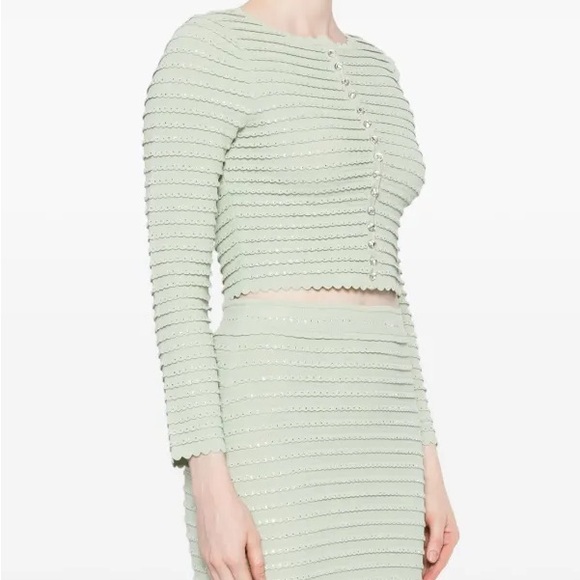 Sandro Vert Amande Cardigan - Picture 6 of 7